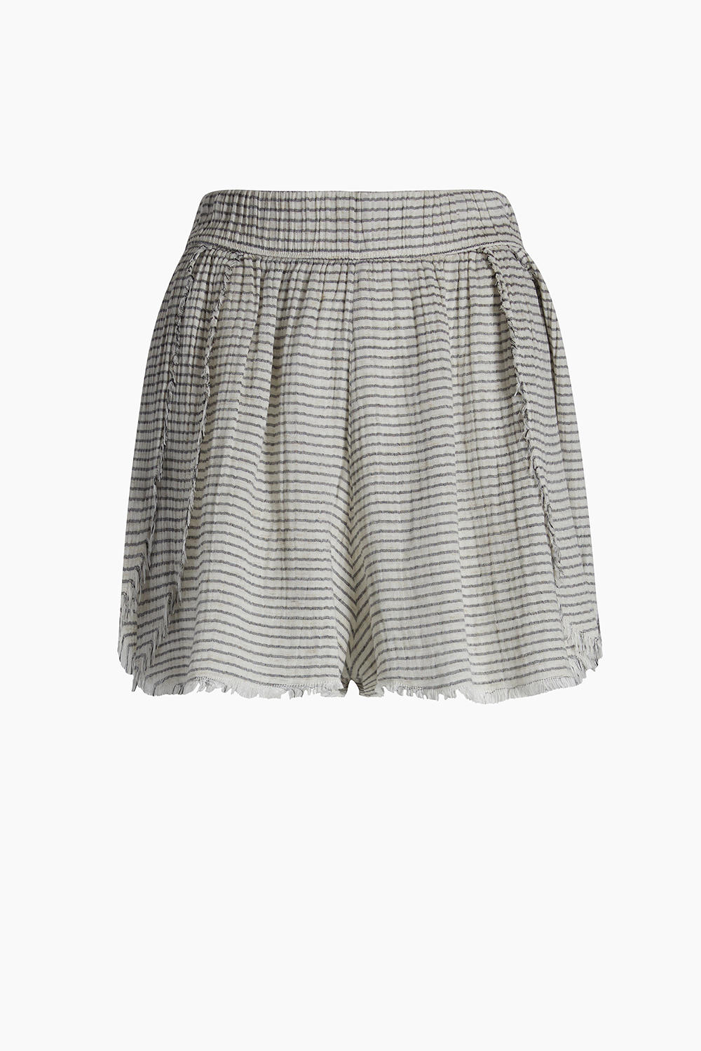Striped Lyocell  Mini Shorts