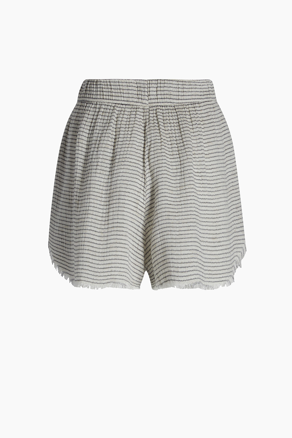 Striped Lyocell  Mini Shorts