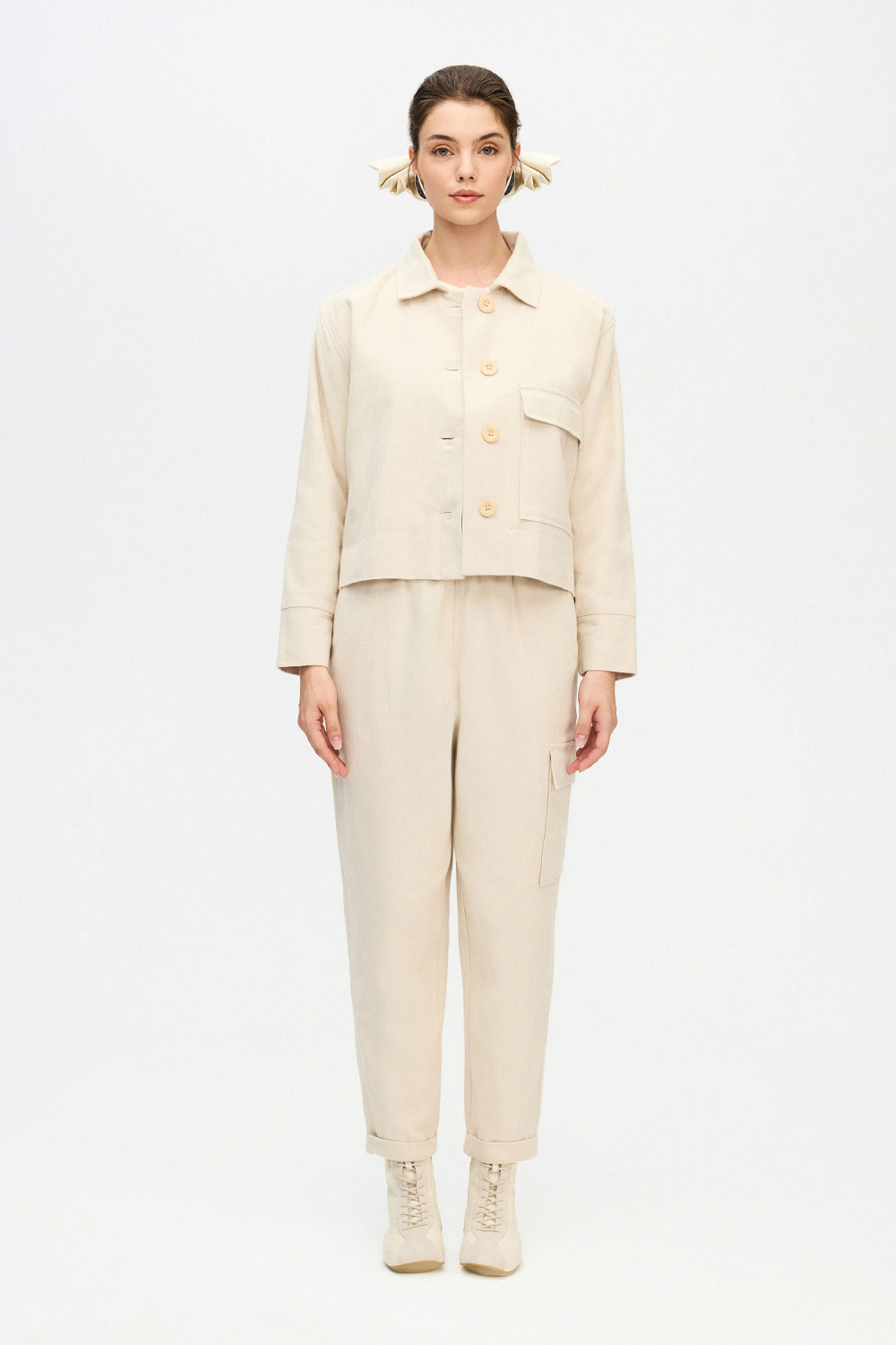 Herringbone Cargo Pants