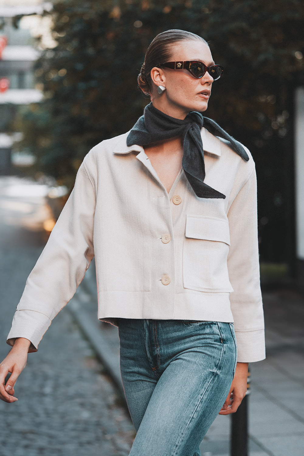 Herringbone Short Jacket