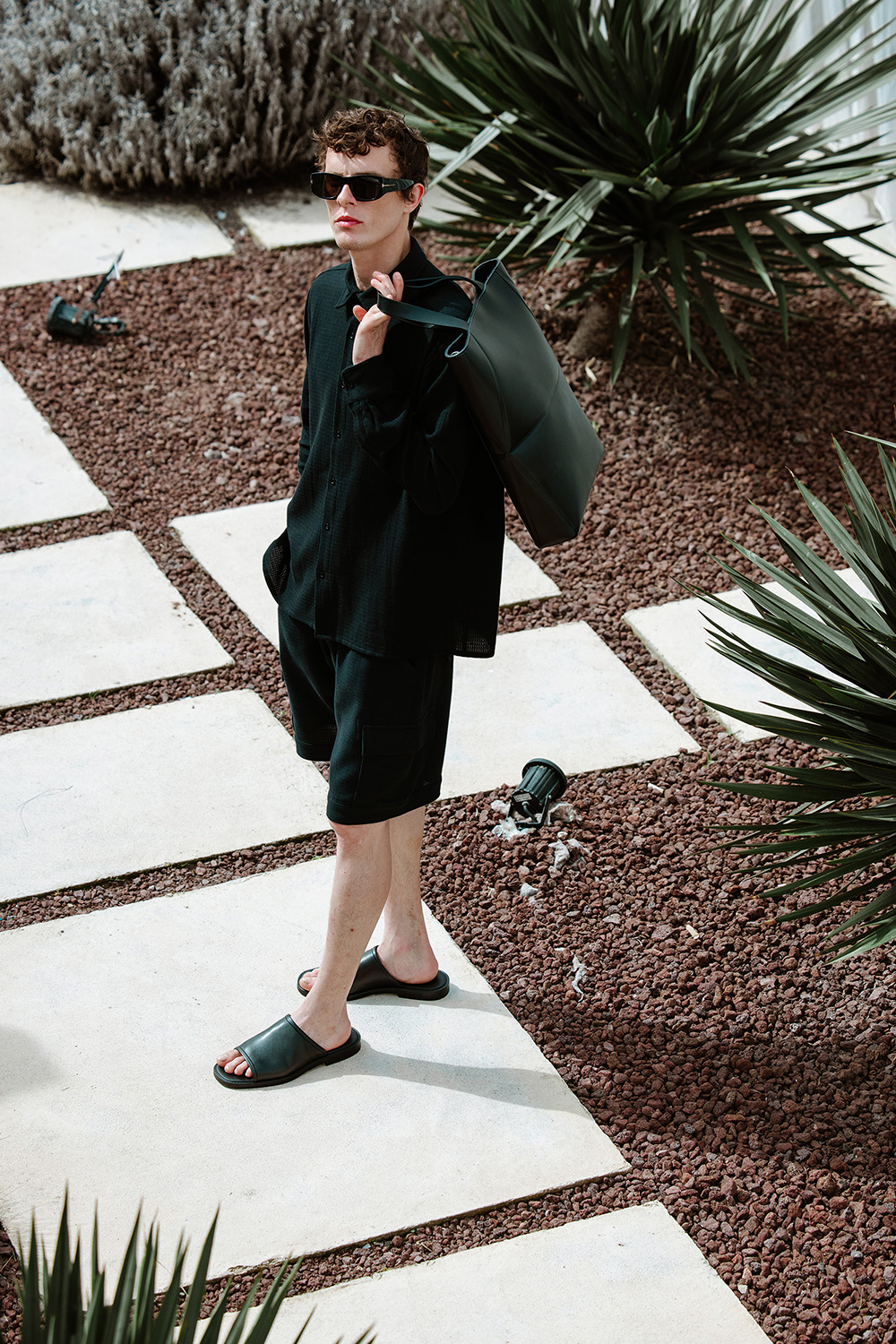 Men’S Cotton Black Shorts