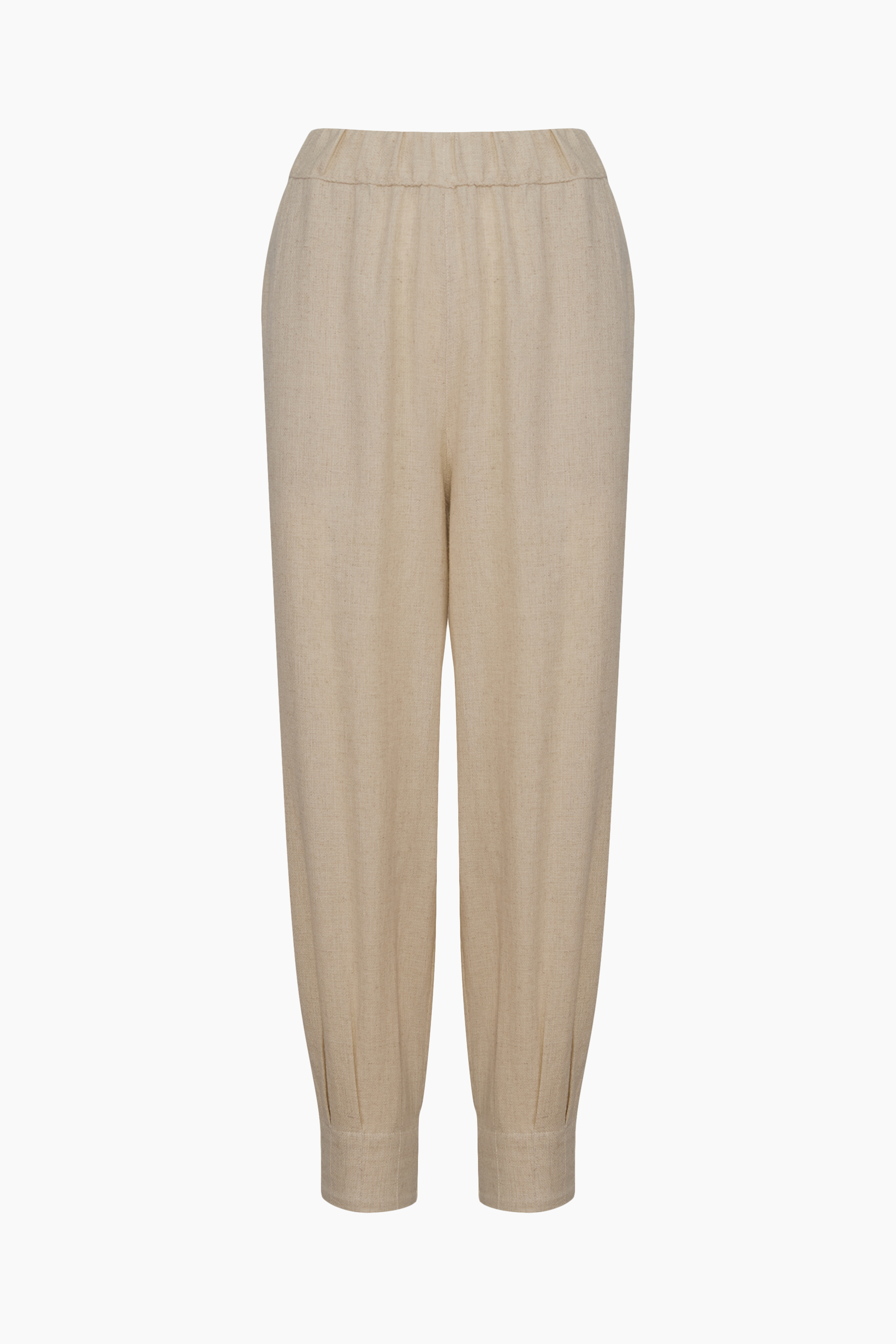 Natürel Keten Slouchy Pantolon