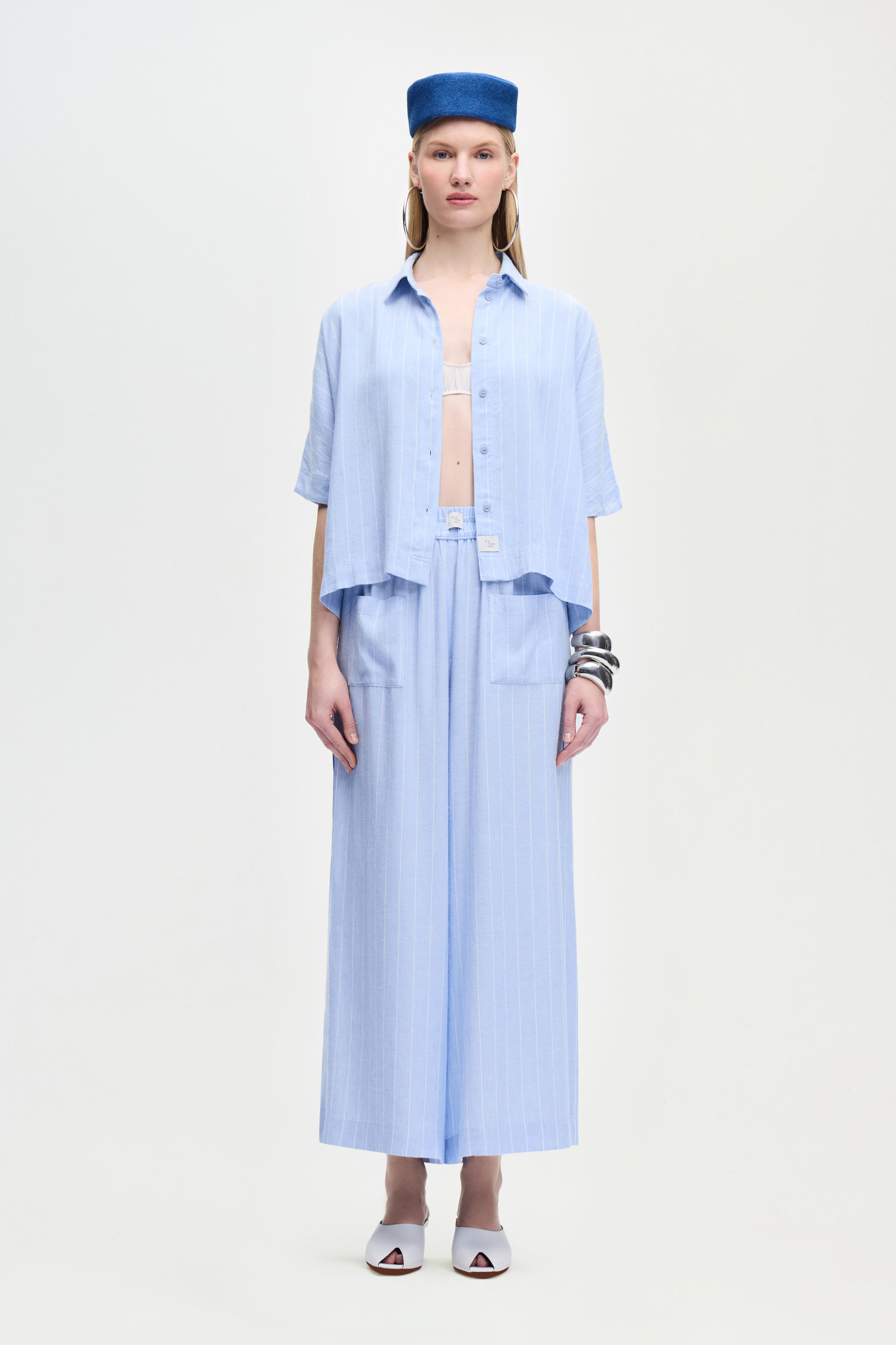 Striped Linen Blend Shirt