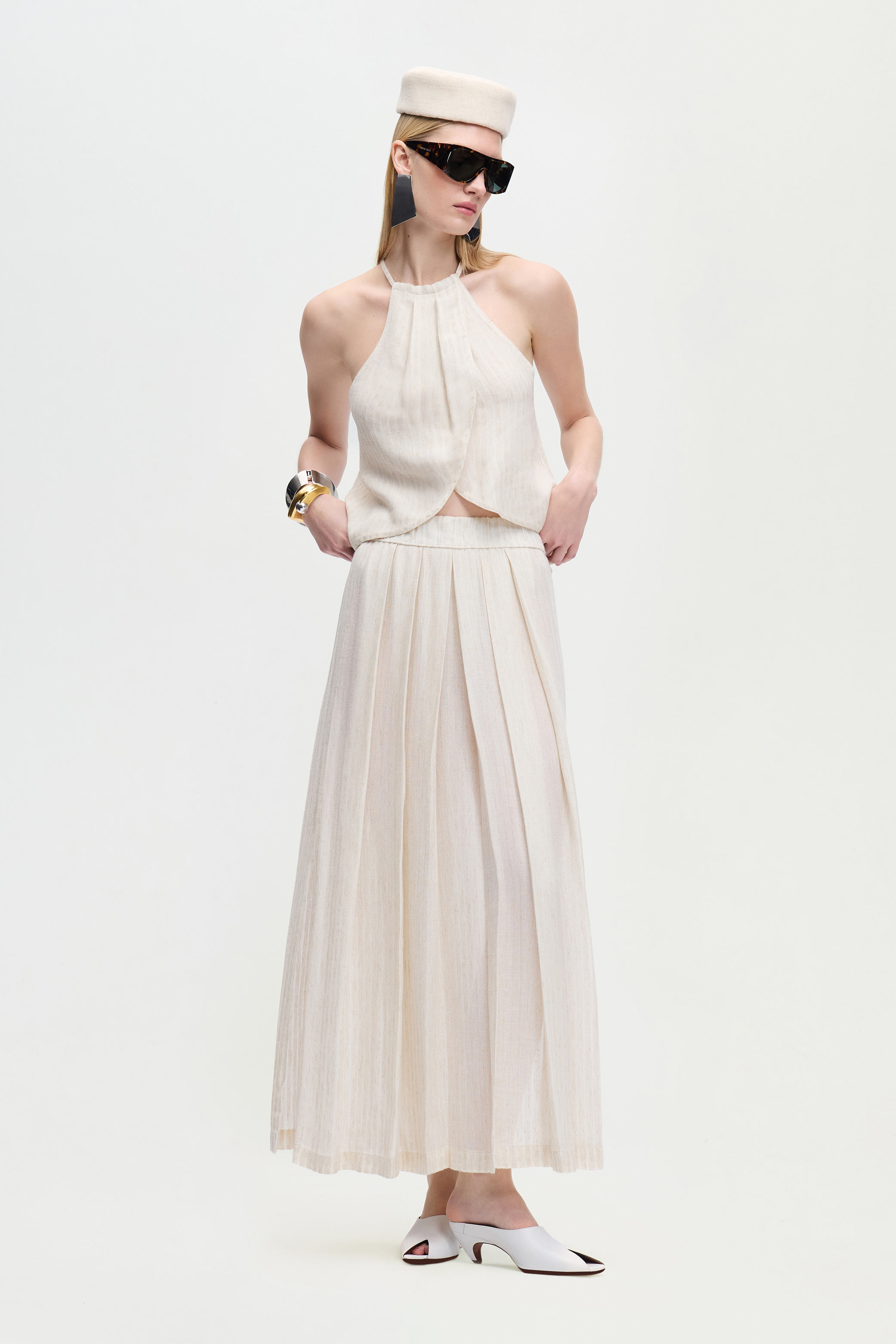 Natürel Askılı Bluz