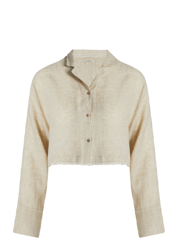 Linen Crop Shirt